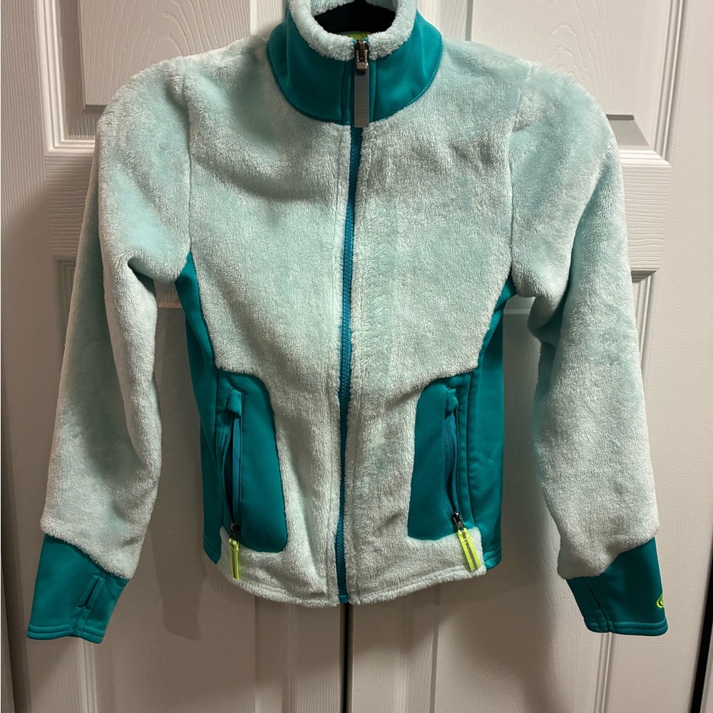 Champion Neon Green and Black Fleece Jacket